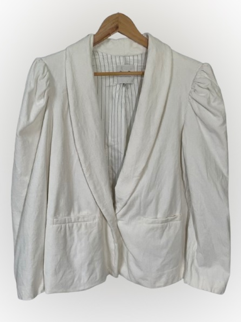 Sea New York Blazer Jacket Women’s Medium Corduroy Velvet Cream Business Minimal